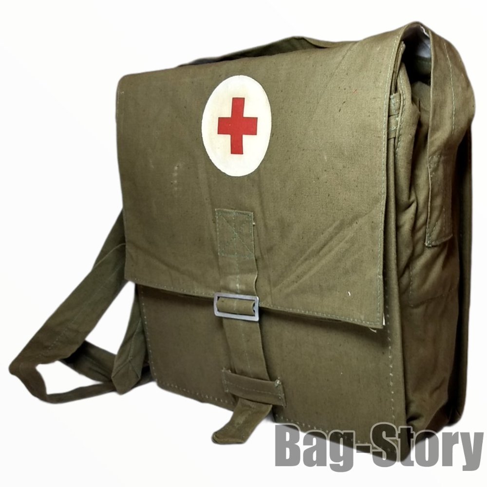1966 Authentic Soviet Russian Army Rare Military Field Medic Bag USSR Red Cross